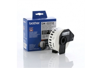Rola de etichete BROTHER DK22210, Negru pe alb, 29mm, 30.48m