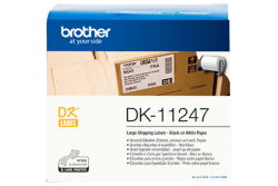 Rola de etichete BROTHER DK11247 , Negru pe alb, 103mm x 164mm , 180buc