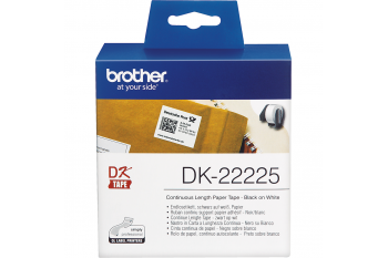 Rola de etichete continua BROTHER DK22225 , Negru pe alb, 38mm, 30.48m