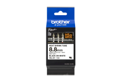 Bandă de etichete BROTHER HSE221, Negru pe alb,Termocontractabilă, 9mm, 1.5m